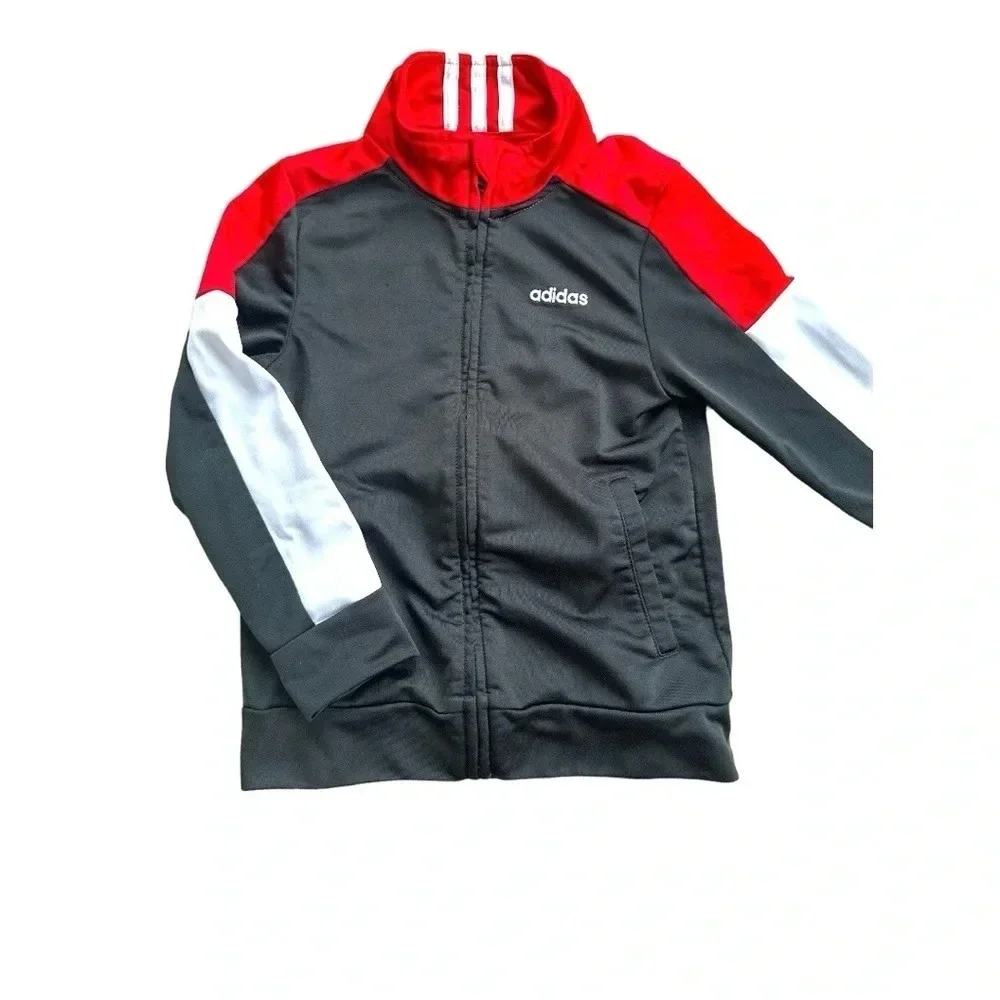 Adidas jogger set black and red size 5